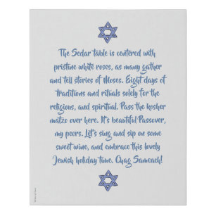 Passover Poem On Wrapped Canvas Print