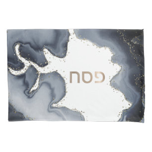 Passover Seder Grey Agate Personalised Pillow Case