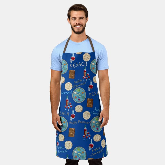 Passover Seder Kosher Matzah Pesach Vintage Apron (Worn)