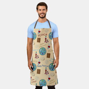 Passover Seder Kosher Matzah Pesach Vintage Apron
