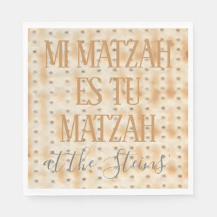 Passover Standard Napkins Mi Matzah Pattern
