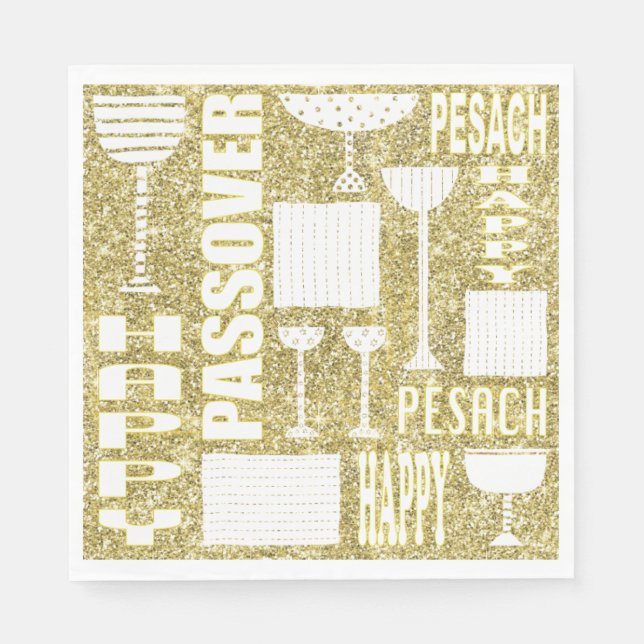 Passover Standard Napkins "Passover Gold" (Front)