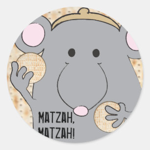 Passover Sticker Circle "Matzah Matzah"