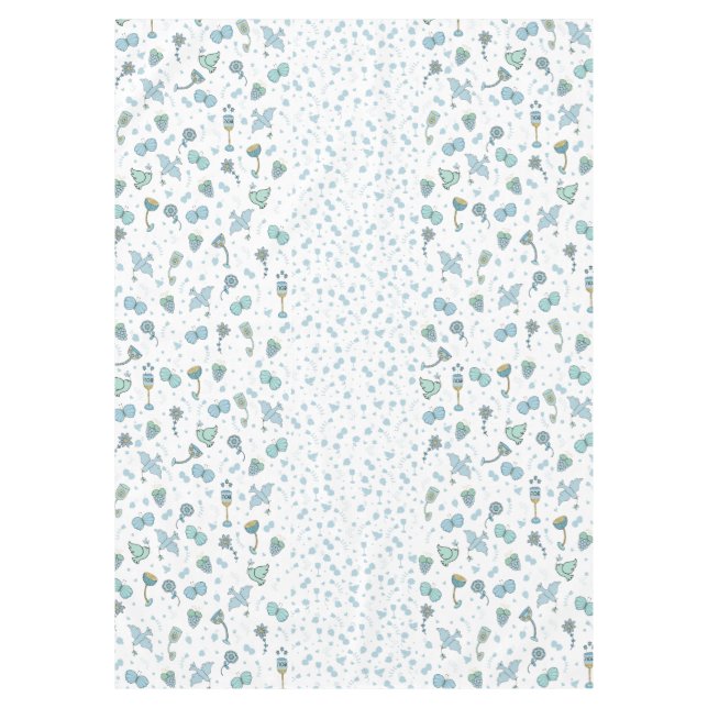 Passover Whimsical Seder Tablecloth 60 x 80" (Front)