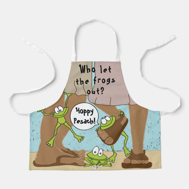 Passover Who Let the Frogs Out Apron (Front)