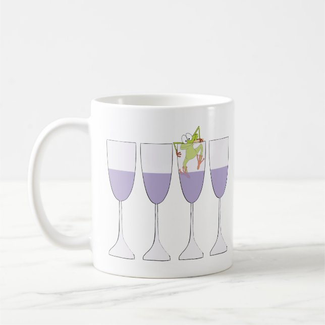 Passover "Wine and Frog" 11 oz Coffee Mug (Left)