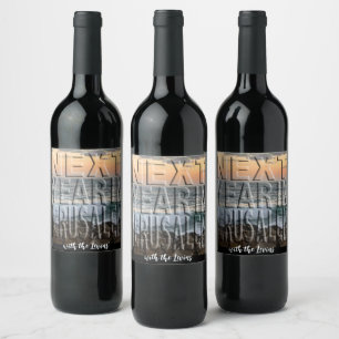 Passover Wine Bottle Label Jerusalem Beach
