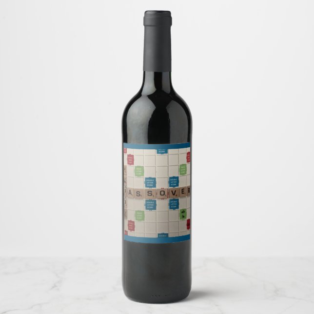 Passover Wine Bottle Label Word Search (Front)