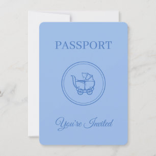Passport Baby Shower Adventure Awaits Invitation