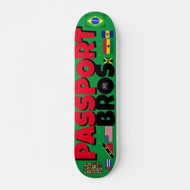 PASSPORT BROS  7 3/4" Skateboard Deck (Front)