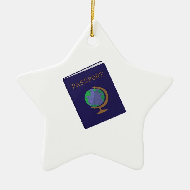 Passport Ceramic Tree Decoration (Front)