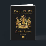 Passport Destination Wedding Faux gold invitation<br><div class="desc">Destination Wedding Passport Invitation faux Gold Foil ,  perfect for a destination wedding theme,  Travel Themed Wedding Invitation. To put the logo of any country or other changes please contact me.</div>
