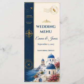 Passport Destination Wedding Menu