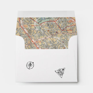 Passport Envelope with Stamps & Map