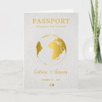 Passport Gold World Map Modern Destination
