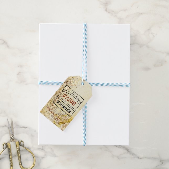 Passport Map Gift Tags (With Twine)