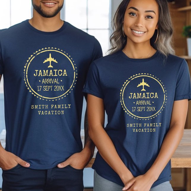Passport Stamp Jamaica Family Vacation Blue T-Shirt (Passport Stamp Jamaica Family Vacation Blue T-Shirt
)