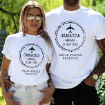 Passport Stamp Jamaica Family Vacation T-Shirt<br><div class="desc">Passport stamp family vacation shirt.  Customise it with your location,  family name and date.  Also great for a honeymoon or destination wedding.</div>