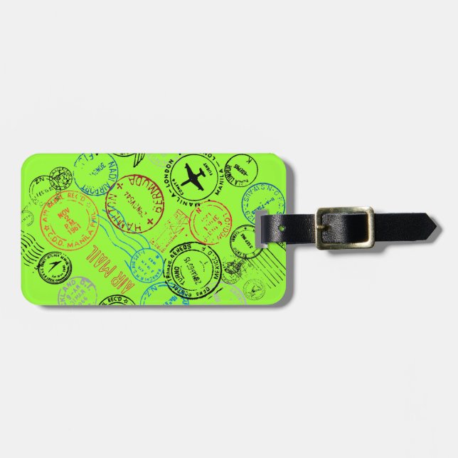 Passport Stamps Luggage Tags (Front Horizontal)