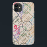 Passport Stamps Travel iPhone 11 Case<br><div class="desc">passport stamps travel themed case from Ricaso</div>