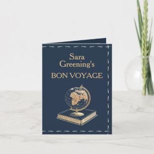 Passport Style Bon Voyage Travellers Theme Thank You Card
