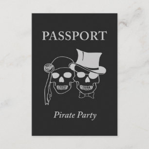 passport to a pirate party invitation
