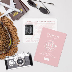 Passport to Parenthood Travel Theme Baby Shower Invitation