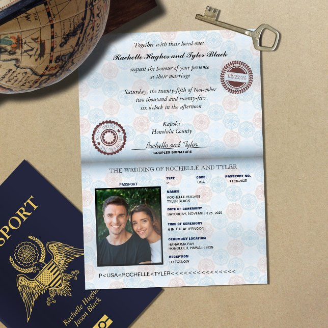 Passport Wedding Invitation (Creator Uploaded)