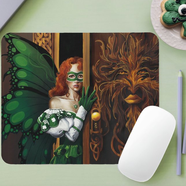 Password Fairy Green Celtic Mouse Pad (Creator Uploaded)