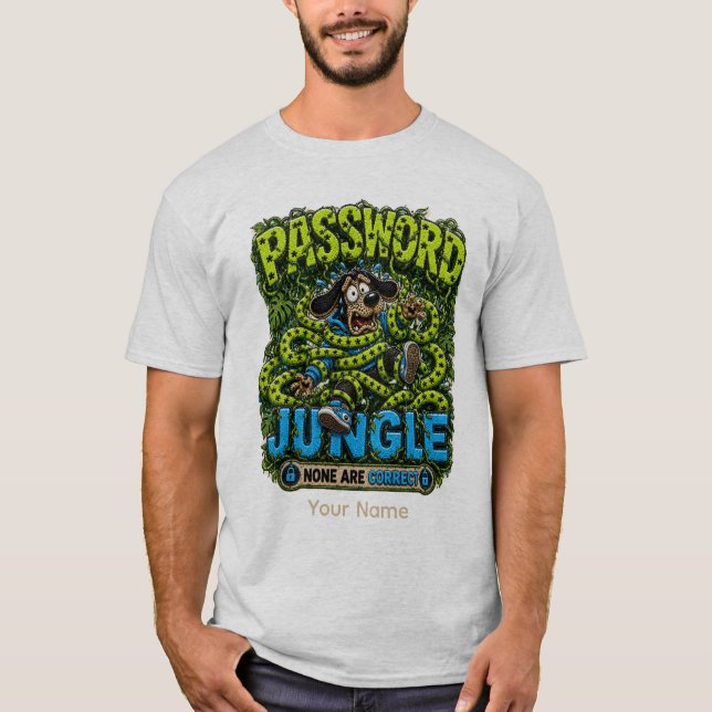 Password Jungle Personalised Funny IT Office  T-Shirt (Front)