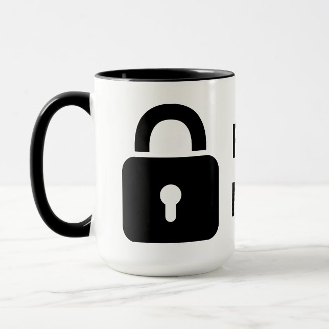 Password Manager mug cybersecurity awareness (Left)