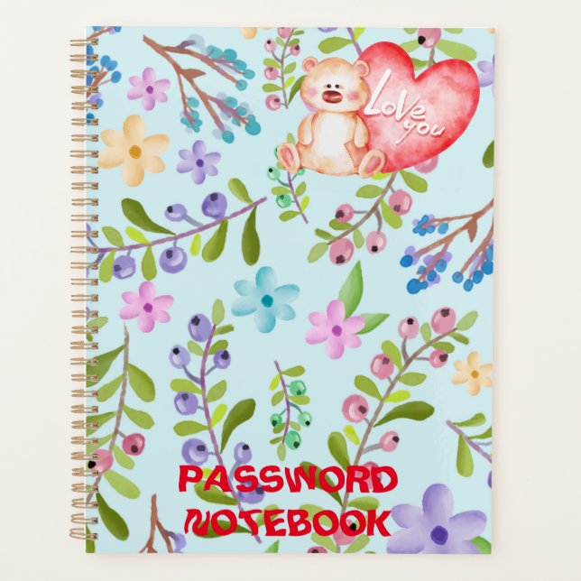 PASSWORD NOTEBOOK PLANNER (Front)