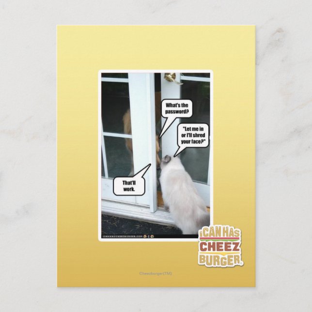 Password Please Postcard (Front)