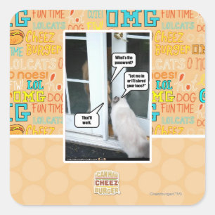 Password Please Square Sticker