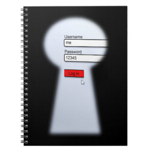 Password Security Spiral Notebook