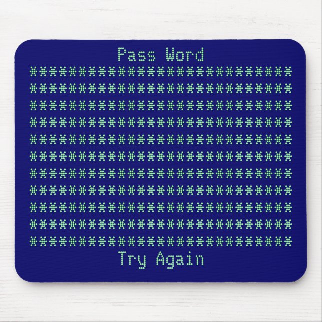 Password, Try Again Mouse Pad (Front)