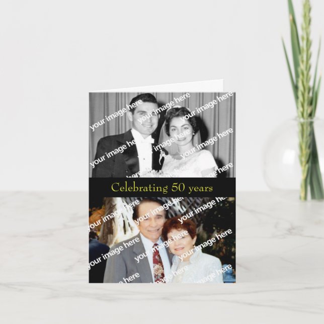 Past and Present Golden Anniversary Invitation (Front)