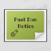 Past Due Notice Postcard