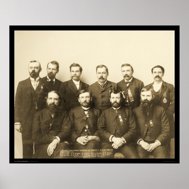 Past Grand Masters Dakota IOOF SD 1890 Poster (Front)