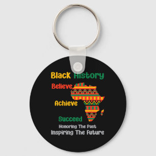 Past Inspiring Future Black History Month African Key Ring