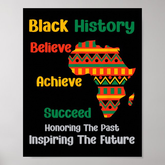 Past Inspiring Future Black History Month African  Poster (Front)