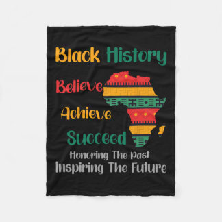 Past Inspiring Future Black History Month  Fleece Blanket