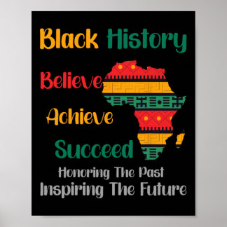 Past Inspiring Future Black History Month  Poster