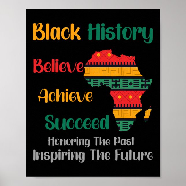 Past Inspiring Future Black History Month  Poster (Front)