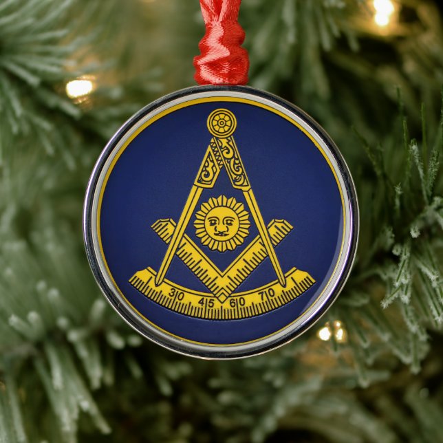 Past Master Freemason Masonic Freemasonry Metal Tree Decoration (Tree)