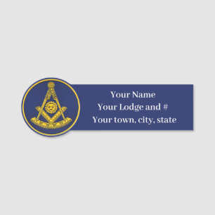 Past Master Freemason Masonic Masonry Name Tag