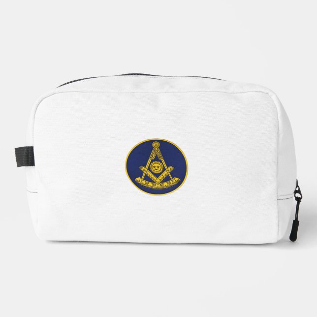 Past Master Freemason Square and Compass Masonic  Dopp Kit (Front)