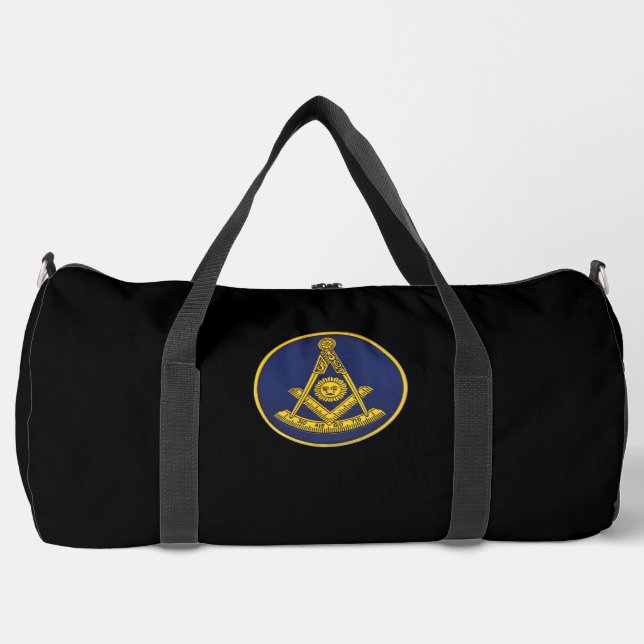 Past Master Freemason Square and Compass Masonic  Duffle Bag (Front)
