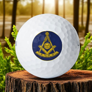 Past Master Freemason Square and Compass Masonic  Golf Balls