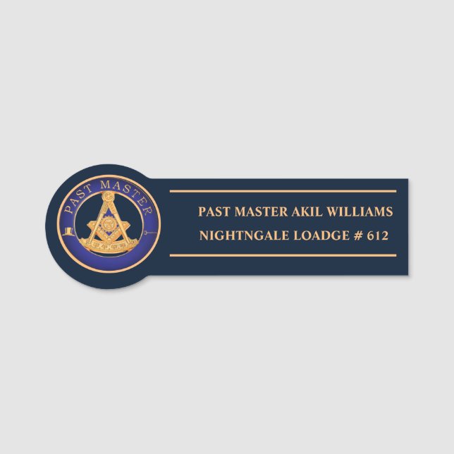 PAST MASTER NAME TAG (Front)